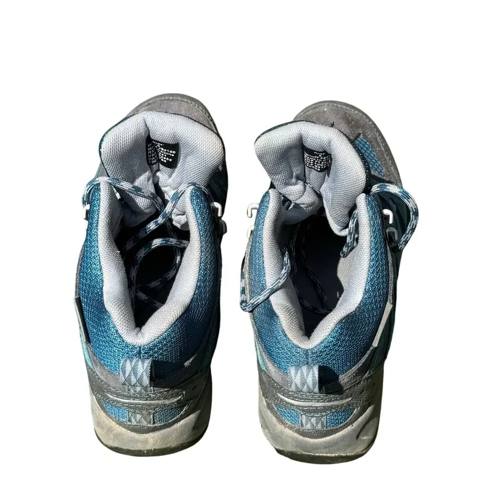 L.L.Bean Kids Size 6 Trail Model Waterproof Hiking Boots Blue Gray